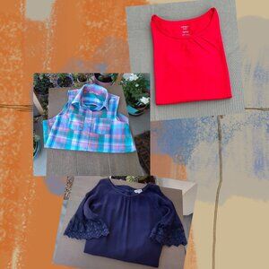 Carter's Tee, Athentic American Heritage Plaid & Monteau Shirt Girls Size 10